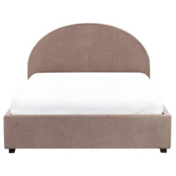 Beliani Ottoman Bed Boucle Vaucluse 140 X 200 Cm (Eu Double) Taupe - thumbnail 6