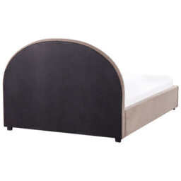 Beliani Ottoman Bed Boucle Vaucluse 140 X 200 Cm (Eu Double) Taupe - thumbnail 7