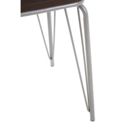 Orsina Sturdy And Reliable Grey Metal And Elm Small Wood Stool, Small Square Stool, Wooden Stool For Home, Office - thumbnail 4