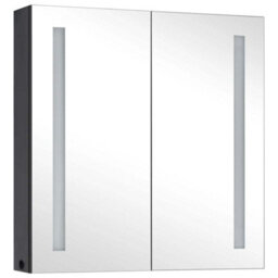 Berkfield Stylish Led Bathroom Mirror Cabinet 62X14X60 Cm - thumbnail 3