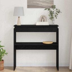 Walplus Console Table Black Oak 80 X 30 X 80 Cm Engineered Wood - thumbnail 4