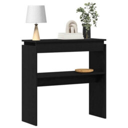 Walplus Console Table Black Oak 80 X 30 X 80 Cm Engineered Wood - thumbnail 3