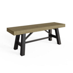 FWSTYLE Driftwood Lacquered Solid Pine Dining Bench - thumbnail 3