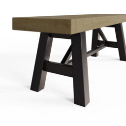 FWSTYLE Driftwood Lacquered Solid Pine Dining Bench - thumbnail 5