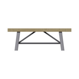 FWSTYLE Driftwood Lacquered Solid Pine Dining Bench - thumbnail 4