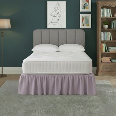 Base Valance Polycotton Sheet For Divan Beds Easy Care Bed Base Cover Lilac - image 1