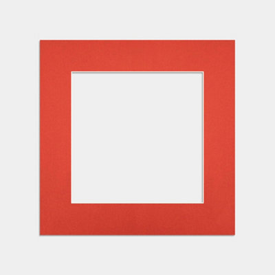 Ak Frames 60X60Cm Poppy Red Picture Mounts To Fit 40X40Cm Aperture Size - Mount Board Only (No Frame Included) - image 1