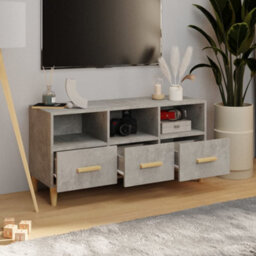 Walplus Tv Cabinet Concrete Grey 102X36X50 Cm Engineered Wood - thumbnail 3