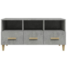 Walplus Tv Cabinet Concrete Grey 102X36X50 Cm Engineered Wood - thumbnail 6
