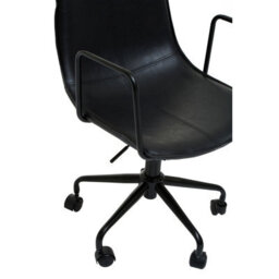 Orsina Claw Base Black Leather Home Office Chair, Upholstered Seat Of Office Chair, Height Adjustable Swivel Chair - thumbnail 8