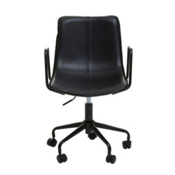 Orsina Claw Base Black Leather Home Office Chair, Upholstered Seat Of Office Chair, Height Adjustable Swivel Chair - thumbnail 2