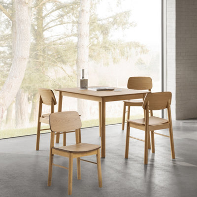 Furniture To Go Barlow Rectangular Dining Table In Matt Oak Included 4 Barlow Dining Chair In Matt Oak - image 1