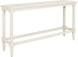 Statement Furniture Cromwell Bobbin Design Console Table In Linen Cream - Large - thumbnail 2