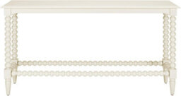 Statement Furniture Cromwell Bobbin Design Console Table In Linen Cream - Large - thumbnail 6