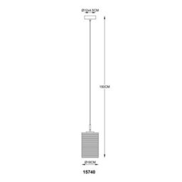 Luminosa Lighting Luminosa Lampigna Slim Pendant Ceiling Light Matt Black Opal Glass Shade Led 3000K - thumbnail 6