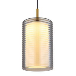 Luminosa Lighting Luminosa Lampigna Slim Pendant Ceiling Light Matt Black Opal Glass Shade Led 3000K - thumbnail 3