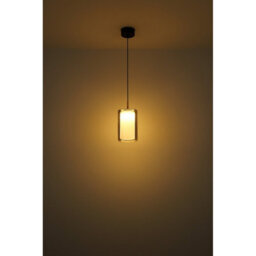 Luminosa Lighting Luminosa Lampigna Slim Pendant Ceiling Light Matt Black Opal Glass Shade Led 3000K - thumbnail 4