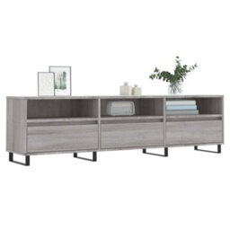 Berkfield Sturdy Tv Cabinet Grey Sonoma 150X30X44.5 Cm Engineered Wood - thumbnail 3