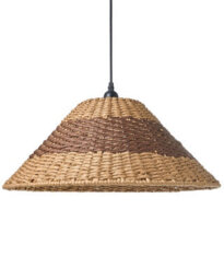 Wyld And Coco Pendant Lamp Paper Rope Natural Ceiling Light With Plaited Shade, W50 X D50 X H104Cm - thumbnail 2
