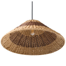 Wyld And Coco Pendant Lamp Paper Rope Natural Ceiling Light With Plaited Shade, W50 X D50 X H104Cm - thumbnail 6