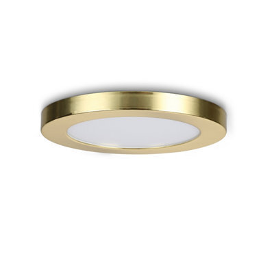Plum&clay Gemini Gold Led Round Ceiling & Wall Light 3 Way Colour Changing 24W - image 1