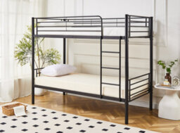 Newby Industrial Metal Bunk Bed Black - thumbnail 3