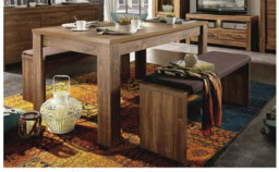 Impact Furniture Dining Bench Upholstered With Removable Cushion 126Cm Sturdy 2 Seat Brown Medium Oak Effect Gent - thumbnail 9