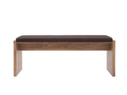 Impact Furniture Dining Bench Upholstered With Removable Cushion 126Cm Sturdy 2 Seat Brown Medium Oak Effect Gent - thumbnail 4