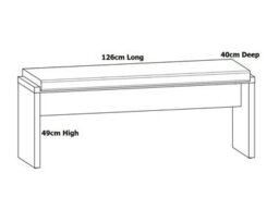 Impact Furniture Dining Bench Upholstered With Removable Cushion 126Cm Sturdy 2 Seat Brown Medium Oak Effect Gent - thumbnail 7