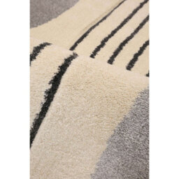 Melrose Modern Arcs Grey Lines Abstract Natural Design Large Indoor Area Rug 160/230Cm - thumbnail 2