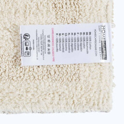 Homescapes Luxury Reversible Bath Mat Runner - Natural Cream - thumbnail 3