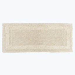 Homescapes Luxury Reversible Bath Mat Runner - Natural Cream - thumbnail 1