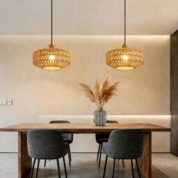 Harper Living Easy Fit Handwoven Rope Ceiling Light Shade With Reducer Ring, E27/b22 Woven Shade For Pendant Lights & Floor Lamps - thumbnail 2