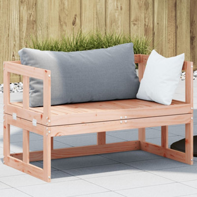 Walplus Garden Sofa Bench Extendable Solid Wood Douglas For Garden, Terrace, Patio - Cushion Not Included - image 1