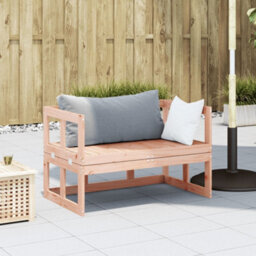 Walplus Garden Sofa Bench Extendable Solid Wood Douglas For Garden, Terrace, Patio - Cushion Not Included - thumbnail 3