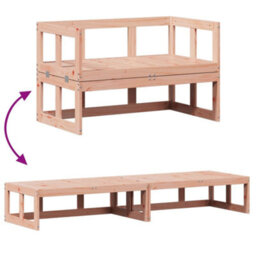 Walplus Garden Sofa Bench Extendable Solid Wood Douglas For Garden, Terrace, Patio - Cushion Not Included - thumbnail 8