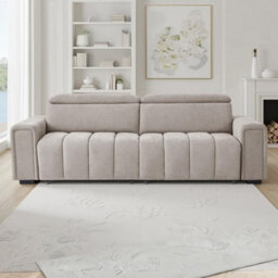 Furnishings For Less UK Millie Beige 3 Seater Electric Sliding Sofa Adjustable Headrests - thumbnail 4