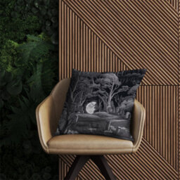Warren Reed Designer Eerie Moonlit Cemetery Outdoor Cushion 45Cm X 45Cm - thumbnail 2