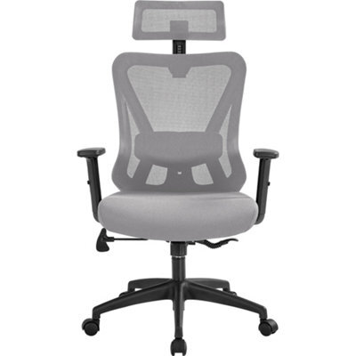 Yaheetech Ergonomic Desk Chair Multi-Adjustment Functions - Light Grey - image 1