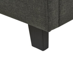 Beliani Bed Fabric La Rochelle 180 X 200 Cm (Eu Super King) Dark Grey - thumbnail 9