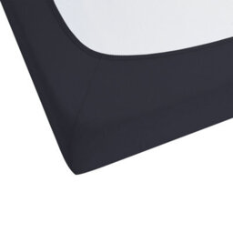 Beliani Fitted Sheet Janbu Cotton 90 X 200 Cm Black - thumbnail 7