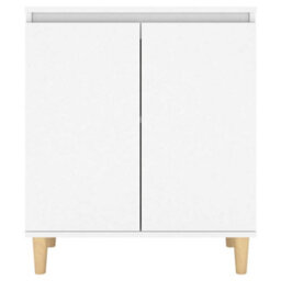 Vidaxl Sideboard With Solid Wood Legs White 60X35X70 Cm Engineered Wood - thumbnail 5