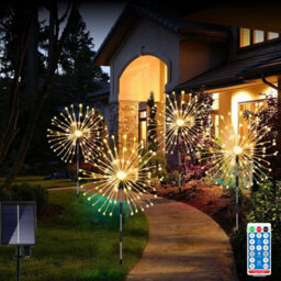 Amorly 5 Pack Solar Outdoor Stake Lights, 8 Modes Twinkling Copper Wire Decorative Landscape Lights For Garden Yard Patio Holiday Decor - thumbnail 4