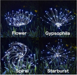 Amorly 5 Pack Solar Outdoor Stake Lights, 8 Modes Twinkling Copper Wire Decorative Landscape Lights For Garden Yard Patio Holiday Decor - thumbnail 3