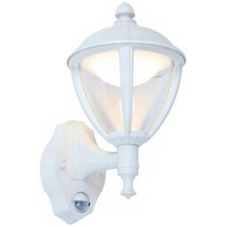 CGC Lighting Cgc White Outdoor Garden Porch Led Wall Lantern Light With Motion Sensor - thumbnail 2