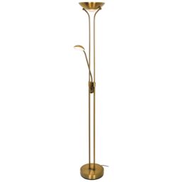 GoodHome Pulmoz Satin Antique Brass Effect Led Mother & Child Floor Light - thumbnail 6