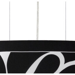 Luminosa Lighting Luminosa Manhattan Linear Pendant Large 3 Light L1, Sgu10, Polished Chrome, Frosted Glass With Black Patterned Shade - thumbnail 3