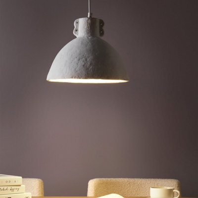 Beliani Organic Papier-Mâché Pendant Lamp White, Handmade Textured Shade, 31Cm Dia, 136Cm Drop - image 1