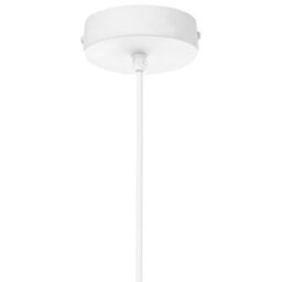 Beliani Organic Papier-Mâché Pendant Lamp White, Handmade Textured Shade, 31Cm Dia, 136Cm Drop - thumbnail 7