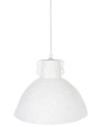 Beliani Organic Papier-Mâché Pendant Lamp White, Handmade Textured Shade, 31Cm Dia, 136Cm Drop - thumbnail 2
